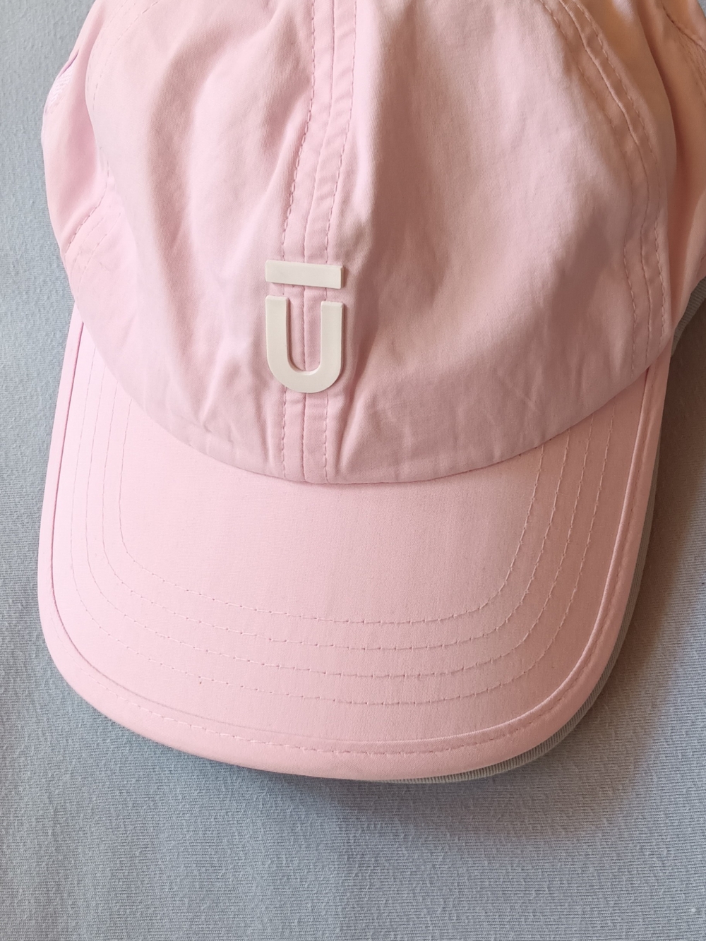 Kids Pink Baseball Cap with U Logo
